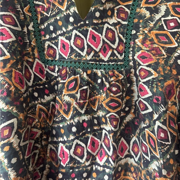 Jade Multicolor Geometric Blouse size small - Picture 3 of 7